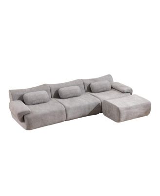 Modular Combination Armchair, Extra-Large Chenille Deep-Seat (3+1-Seater)