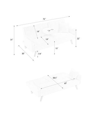 Minimalist corduroy sofa for living room and bedroom