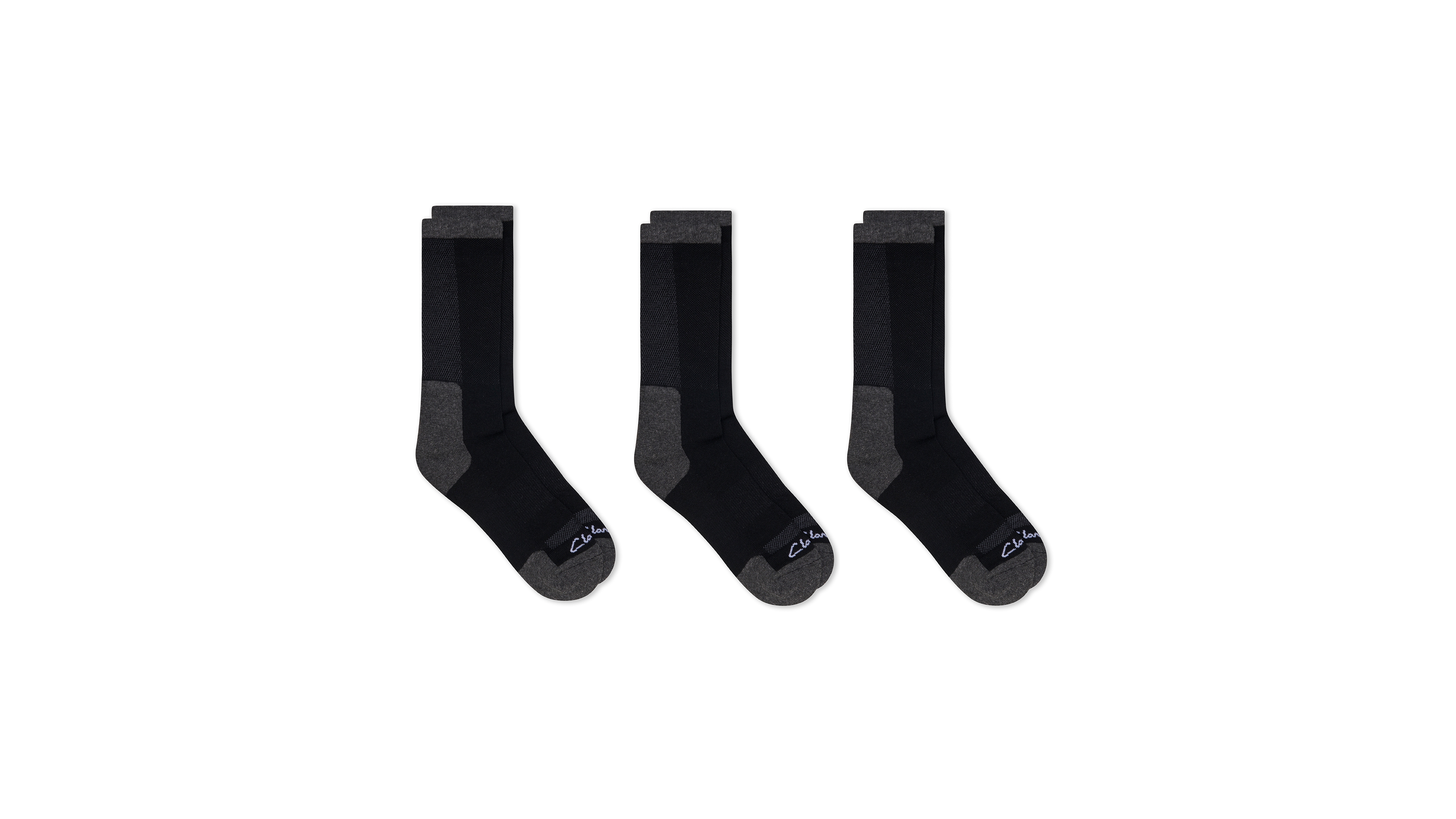 Clarks Men's Half Cushion Crew Socks, 3-Pack
