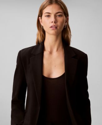 Women's Notch Lapel Cinched Blazer