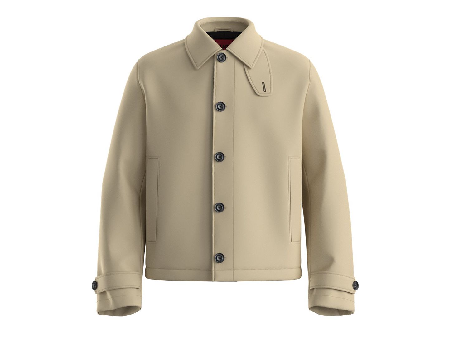 Мужская куртка Hugo Boss Baver Modern Collared, цвет: Бежевый — фото 1