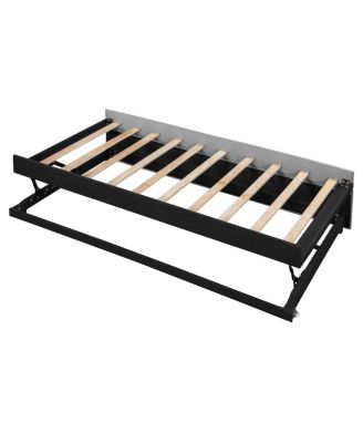 Twin Size Velvet Upholstered Daybed with Pop Up Trundle