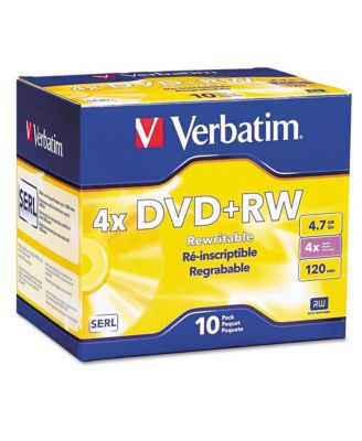 94839 4.7 GB DVD+RW Rewritable Disc - Silver (10/Pack