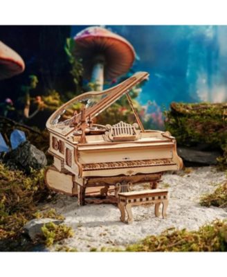 AMK81 Magic Piano 3D Puzzles Adults-Mechanical Musical Instrument-Wooden Music Box Puzzle Kit to Build-Aesthetic Desk Decor Unique Gift