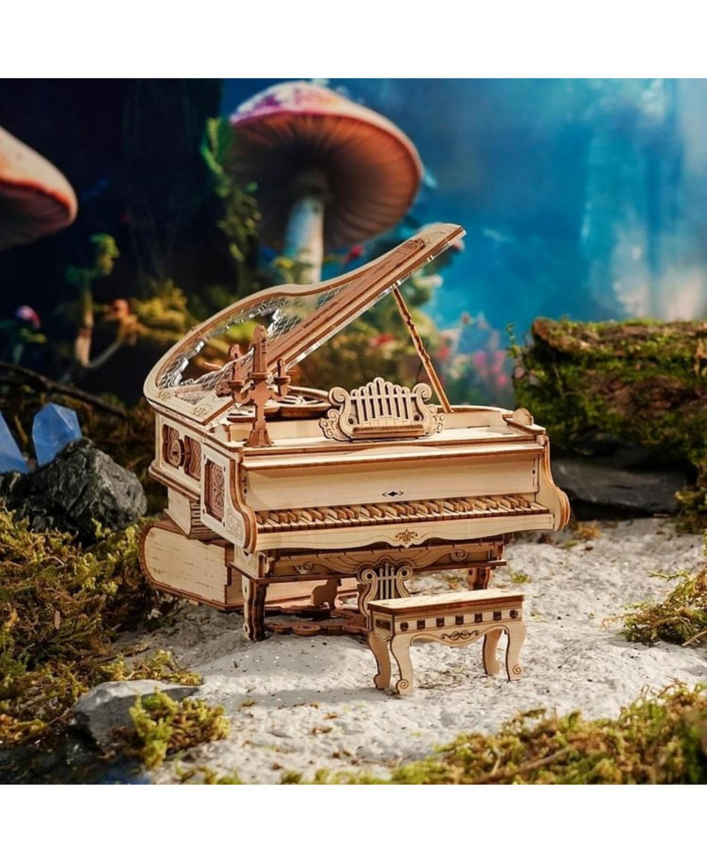 Детские конструкторы Robotime Magic Piano AMK81 223-Piece 3D Wooden Puzzle, Ages 14+ — фото 2