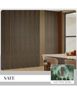 95" x 8" Wood Wall Panels, 4 Pack Slat Acoustic Panels,