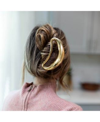 Women's Large Crescent Metal Claw Clip