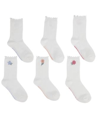 Girls' Half-Crew Lettuce Socks, 3-Pack