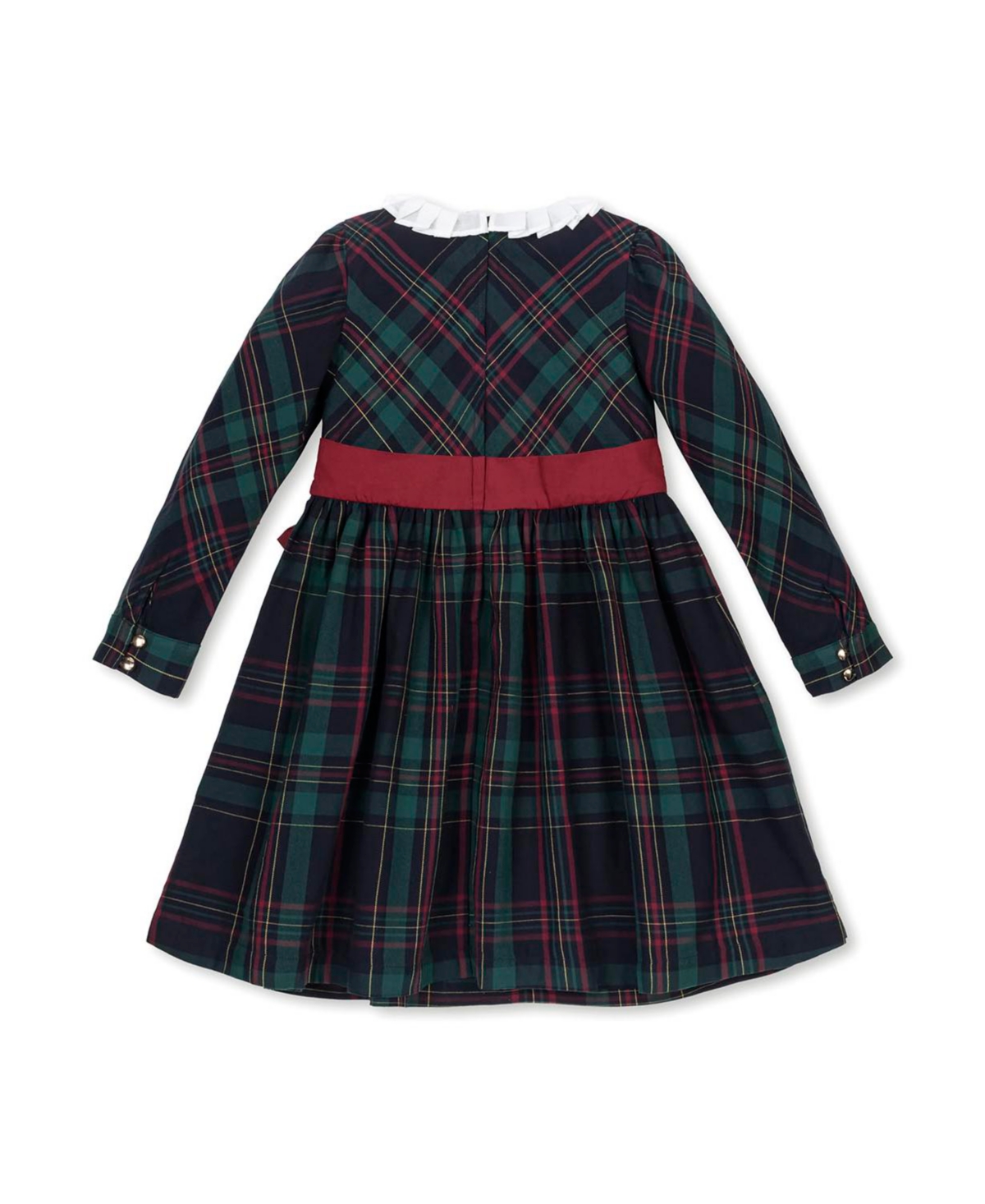 Hope & Henry Toddler Girls' Organic Pleated Collar Dress with Sash