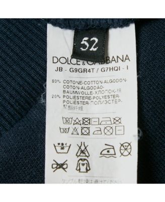 Men's Navy Blue Crown Embroidered Cotton Knit Hoodie