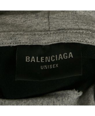 Men's Black/grey Stencil Logo Print Cotton Distressed Hoodie T-Shirt