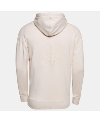 Men's Pink Logo Embroidered Cotton Knit Hoodie