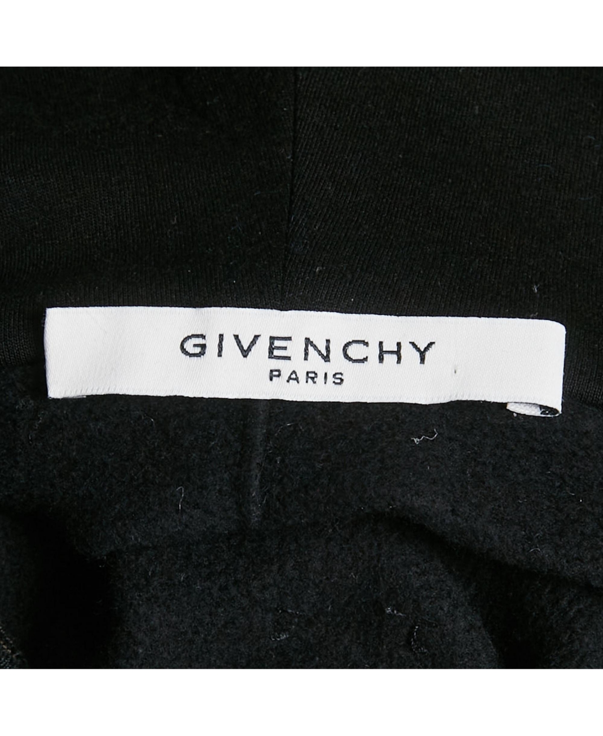Pre-Owned Givenchy Men's Black Cotton Distressed Sleeveless Hoodie