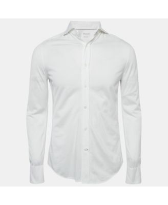 Men's White Cotton Slim Fit Shirt