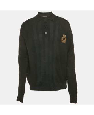 Men's Black Knit Applique Detail Oversized T-Shirt