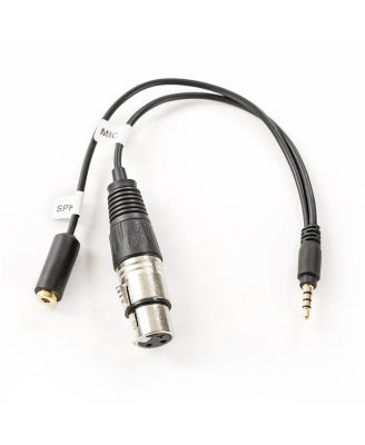 TCB2 XLR (Female) Microphone to TRRS (Male) Smartphone Adapter with Headphone Jack for iPhone & Android