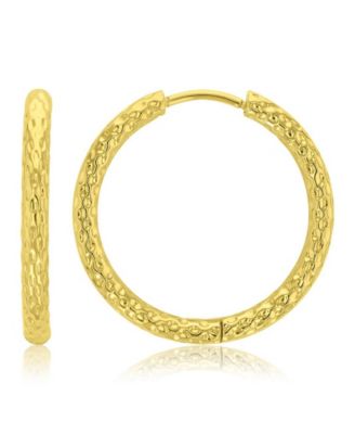 Waterproof Yellow 24mm Hoop Earrings