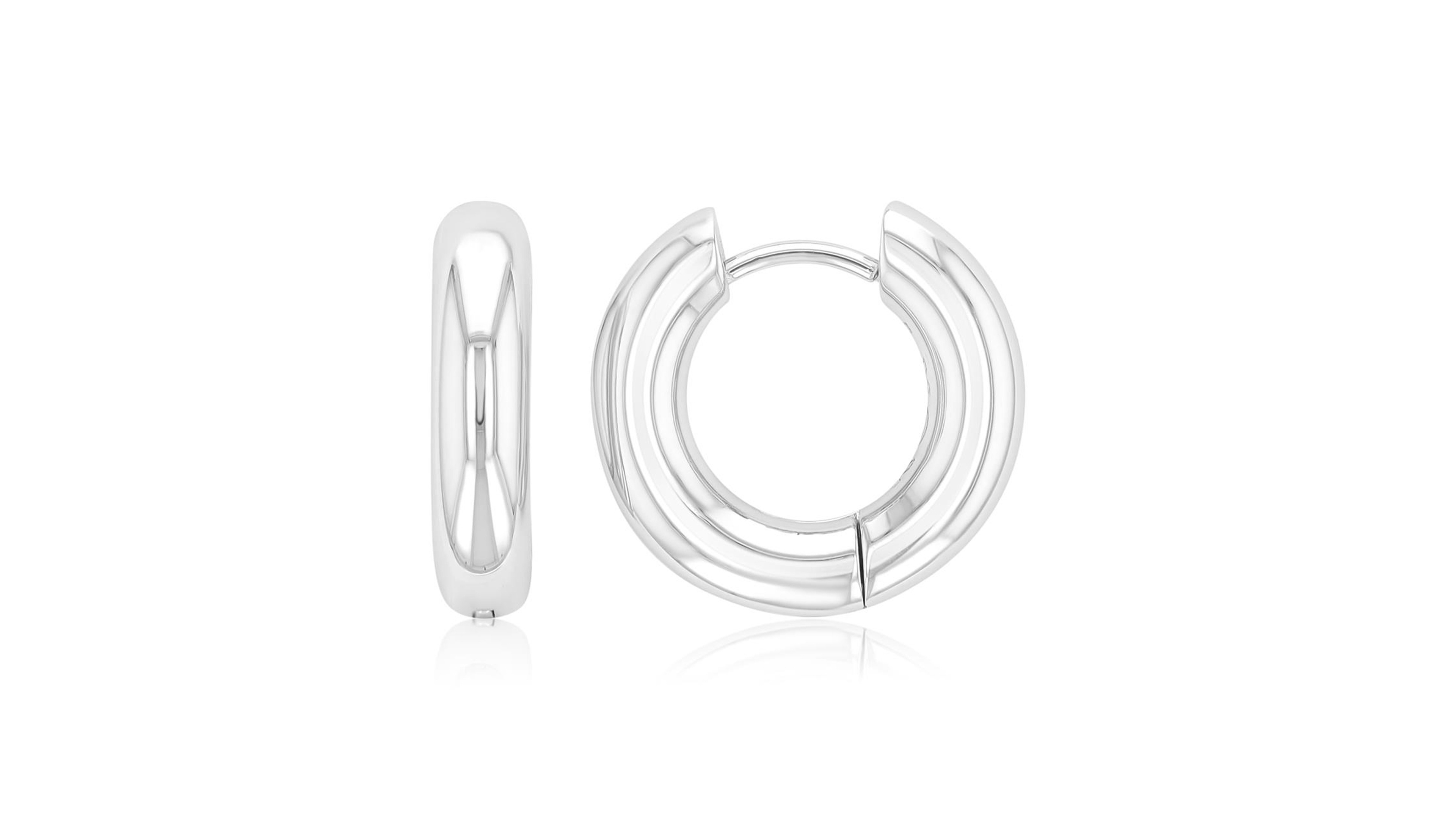 Roxy Waterproof Platinum 12mm Huggie Earrings