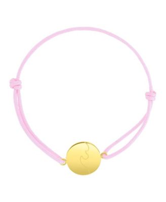 Waterproof Yellow RD Wave Charm Adjustable Bracelet