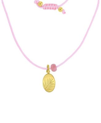 Waterproof Yellow Leaves Rhodonite Adjustable Necklace