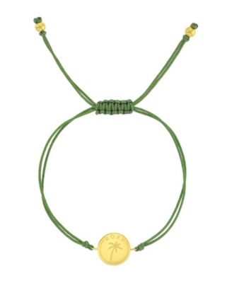 Roxy Waterproof Yellow Rd Palm Tree Pattern Charm Adjustable Bracelet - Yellow 56$