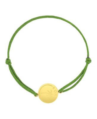 Waterproof Yellow RD Heart Palm Tree Pattern Charm Adjustable Bracelet