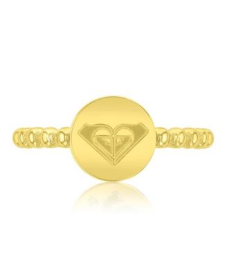 Waterproof Yellow Triangular Heart Beads Ring