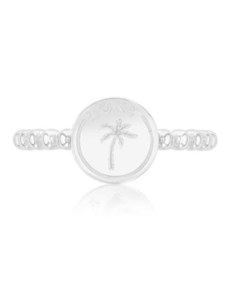 Waterproof Yellow Palm Tree Beads Ring