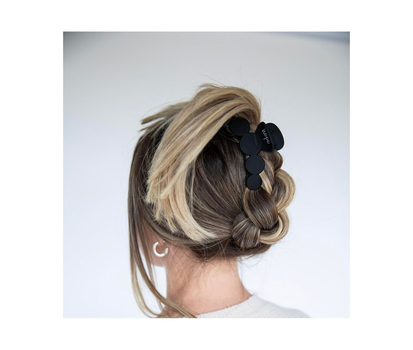 Женская заколка Headbands of Hope Matte Dot Claw Clip, цвет: Чёрный — фото 3