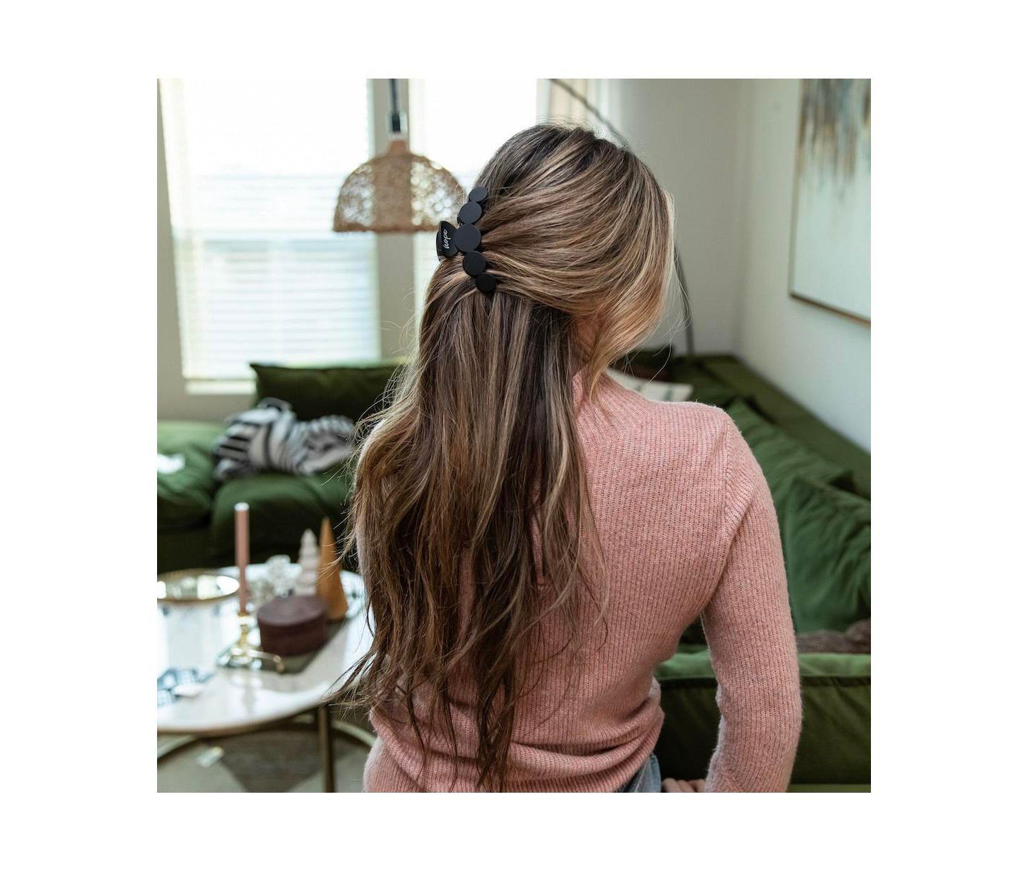 Женская заколка Headbands of Hope Matte Dot Claw Clip, цвет: Чёрный — фото 9