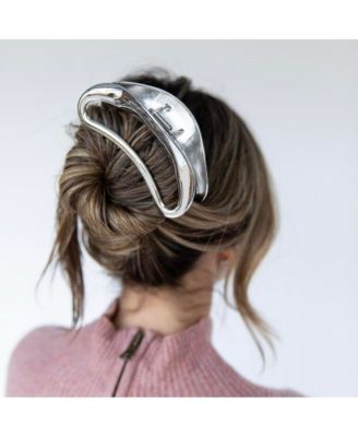 Women's Large Crescent Metal Claw Clip
