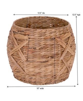 X-Weave Round Wicker Floor Basket
