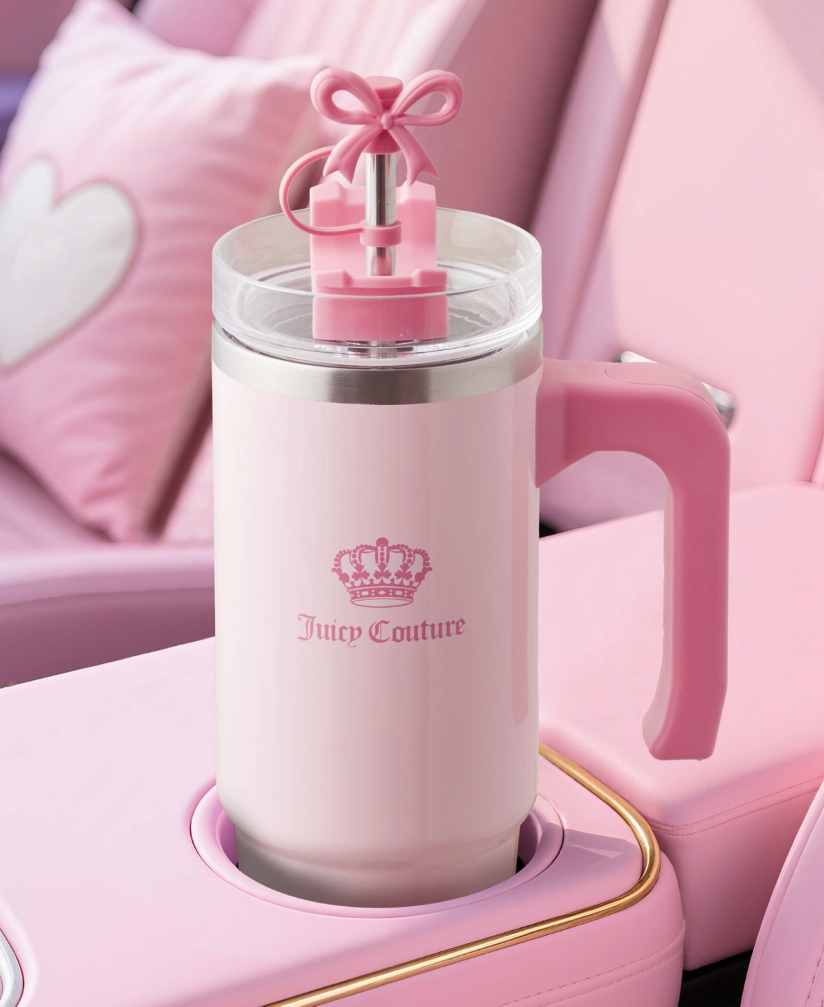Juicy Couture Jetsetter 30 oz. Stainless Steel Travel Tumbler