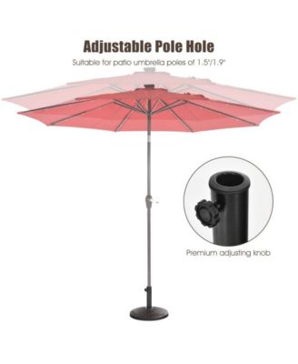 22Lbs Patio Resin Umbrella Base with Wicker Style for Outdoor Use