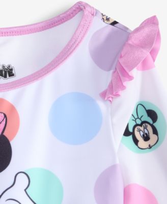 Toddler Girls' 2-6X Long-Sleeve Dot-Print Rashguard 2-Piece Swimsuit