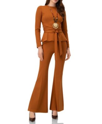 Women's Long Sleeve Top with Crossed Tie Straps