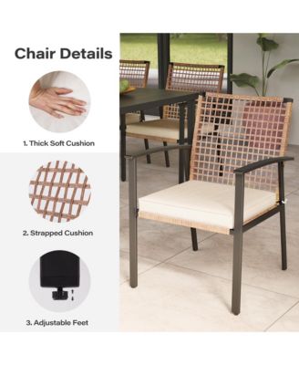 7 Pieces Patio Dining Set Outdoor Furniture Set with Soft Cushion  Conversation Set