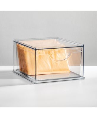 Stackable Storage Drawer for Pantry, Clear, Made in USA