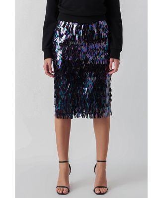 Women's Sequin Midi Skirt