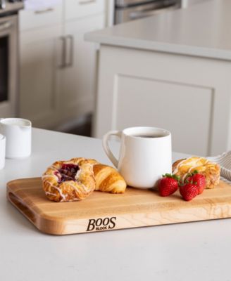 Chop-N-Slice Series Rectangular Wooden Maple Cutting Board, 16" x 10"