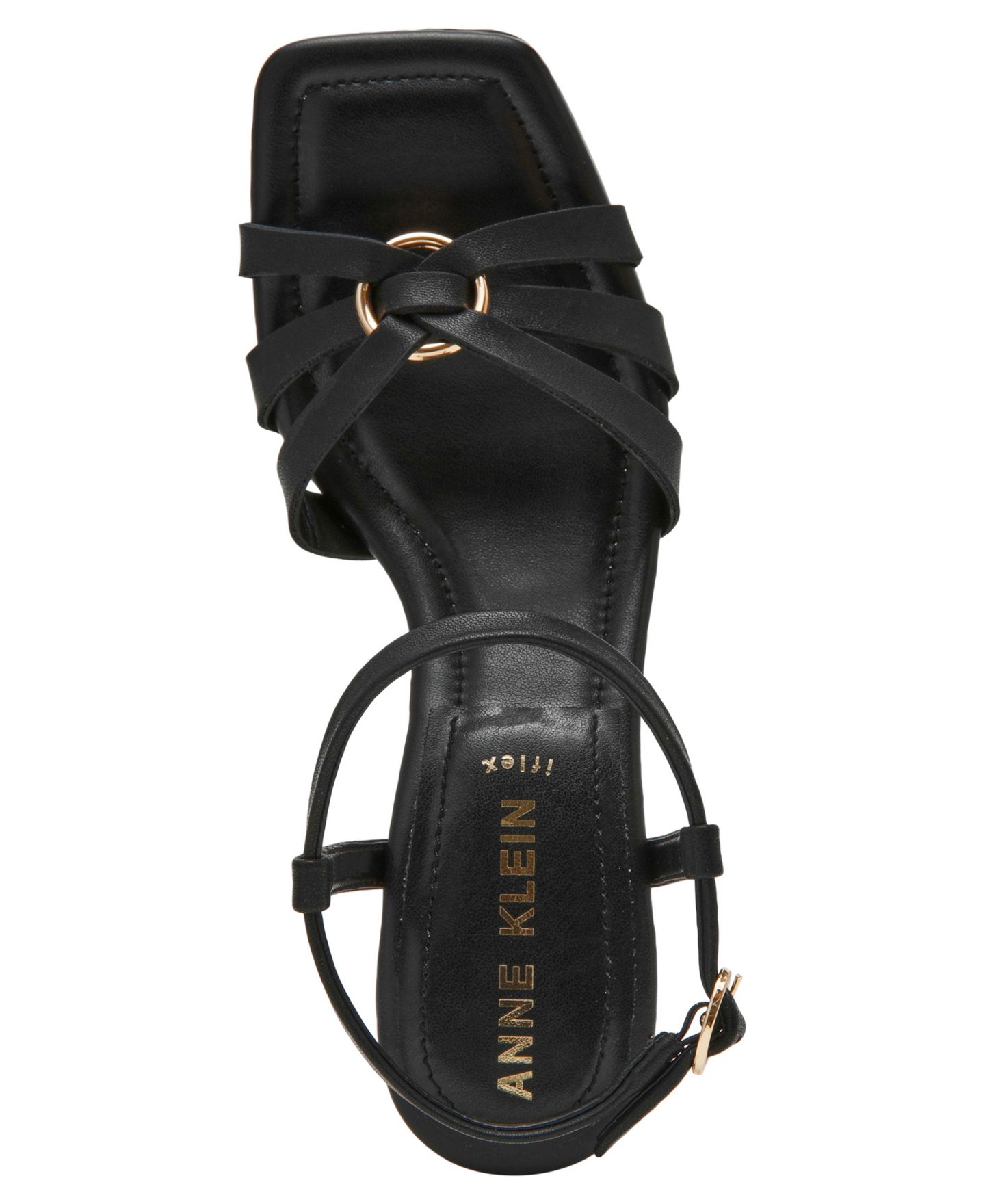 Женские сандалии Anne Klein Jazlyn Square Toe Dress Sandals, цвет: Чёрный — фото 8