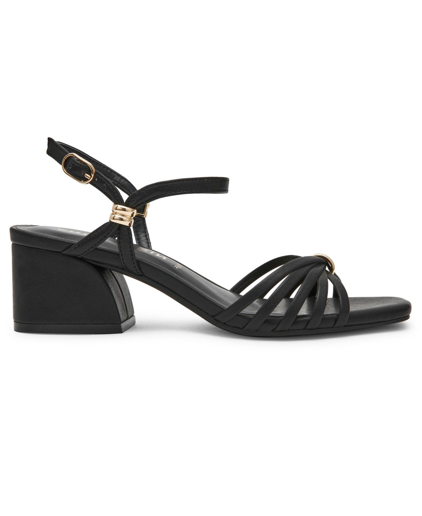 Женские сандалии Anne Klein Mikayla Block Heel Strappy Dress Sandals, цвет: Чёрный — фото 2