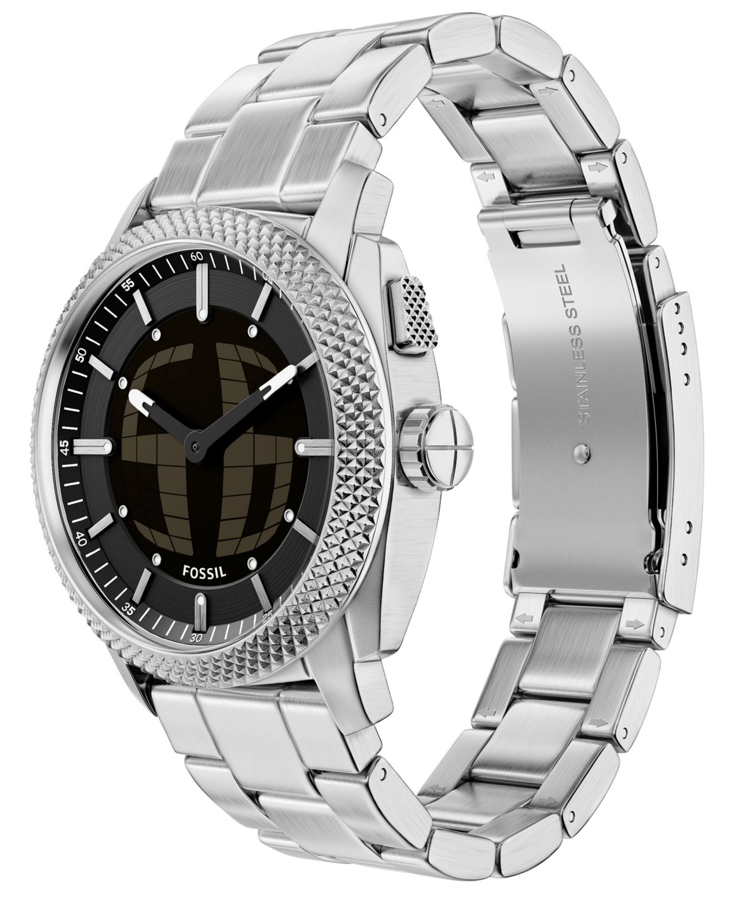 Мужские часы Fossil Machine Big Tic Stainless Steel Watch, 41mm — фото 4