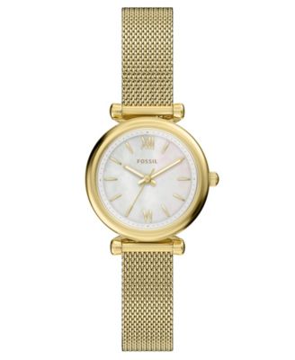 Women's Carlie Three-Hand Gold-Tone Stainless Steel Watch, 28mm