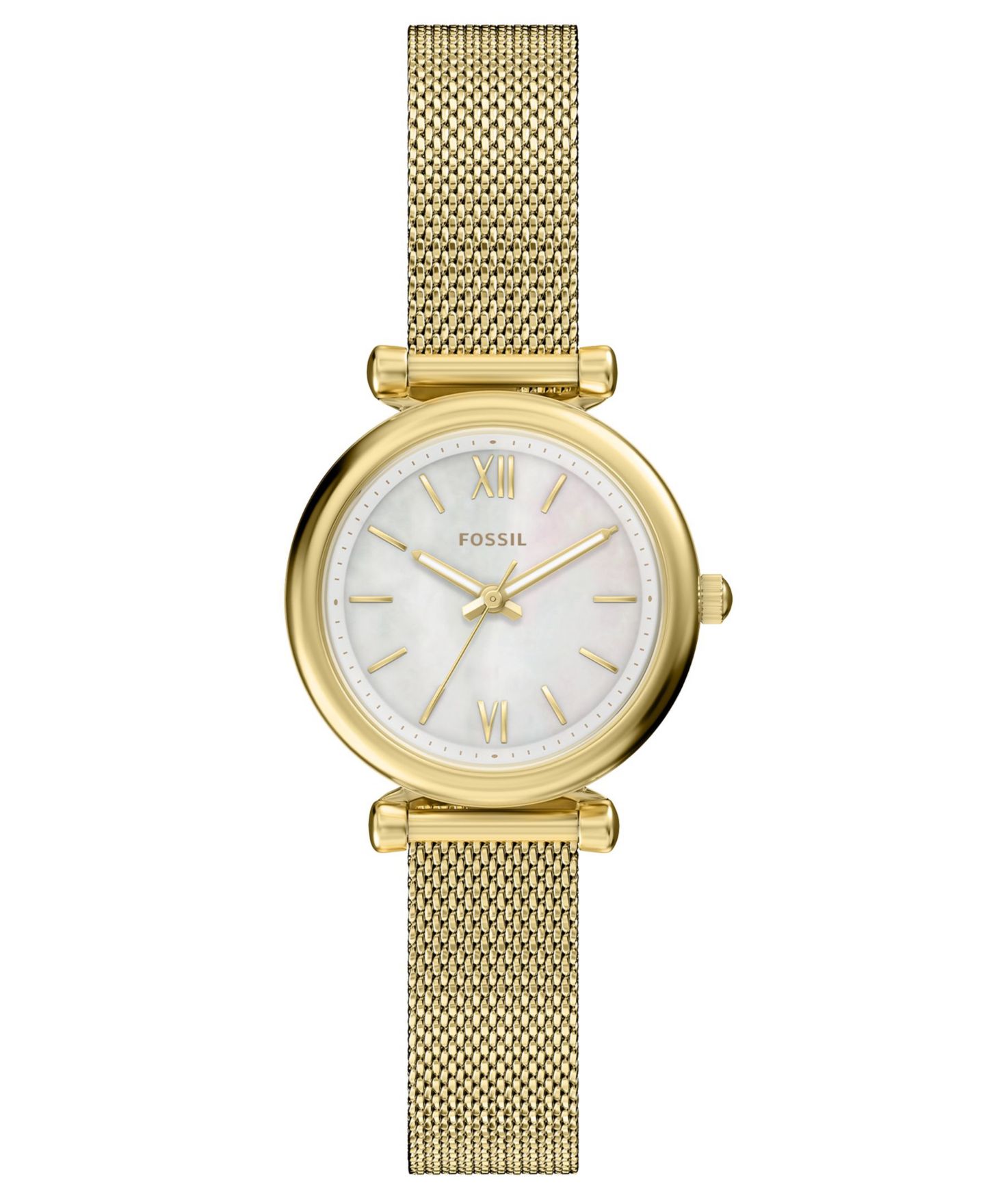 Женские часы Fossil Carlie Three-Hand Gold-Tone Stainless Steel Watch, 28mm — фото 1