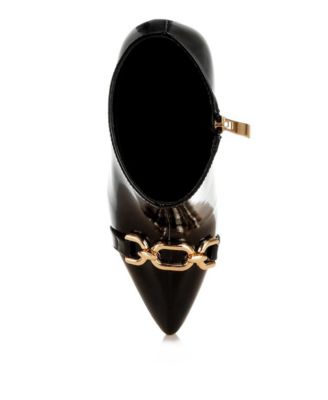 Womens Pollux Metallic Chain Detail Boots