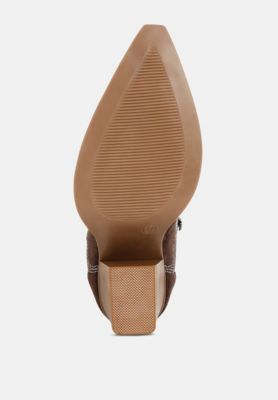 Womens Rambler Rhinestones Embellished Calf Boots