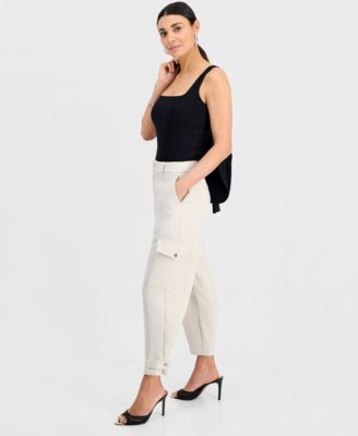 Petite High-Rise Cargo Pants