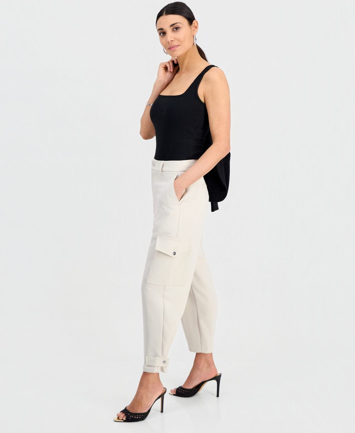 I.n.c. International Concepts Petite High-Rise Cargo Pants, Created for Macy's