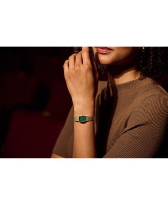 Women's Classic Goddess of Time Gold-Tone Stainless Steel Bracelet Watch 17mm